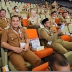 RAKORNAS: Bupati Bungo H. Mashuri bersama seluruh Kepala Daerah se Indonesia dan Forkopimda mengikuti Rakornas yang dihadiri Presiden Joko Widodo